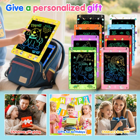 MOOWALIS 8.5-inch doodle board in bright colors supports early writing and drawing.