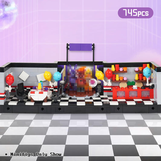 MOOXI Five Nights Stage building bricks closeup shows precise interlocks