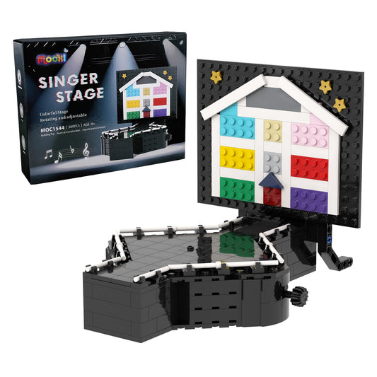 MOOXI MOC Star Singers stage front view, ideal for display and immersive building.