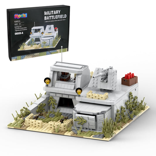 MOOXI WW2 Battle Fort Set aids immersive, imaginative play with 928 pieces.