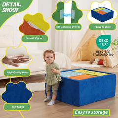 MOOZHEALTH bold colors stimulate recognition while building balance during play