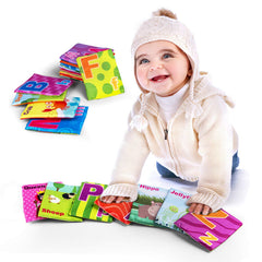 MoraBaby alphabet cards colorfully illustrated with letters and pictures support vocabulary growth.
