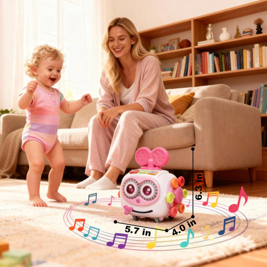 MoraBaby Busy Cube key-turns for improving hand-eye coordination.
