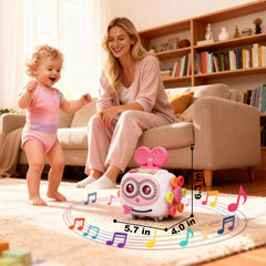 MoraBaby Busy Cube key-turns for improving hand-eye coordination.