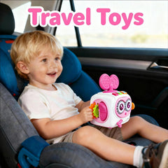 MoraBaby Busy Cube safe-durable materials with rounded edges.