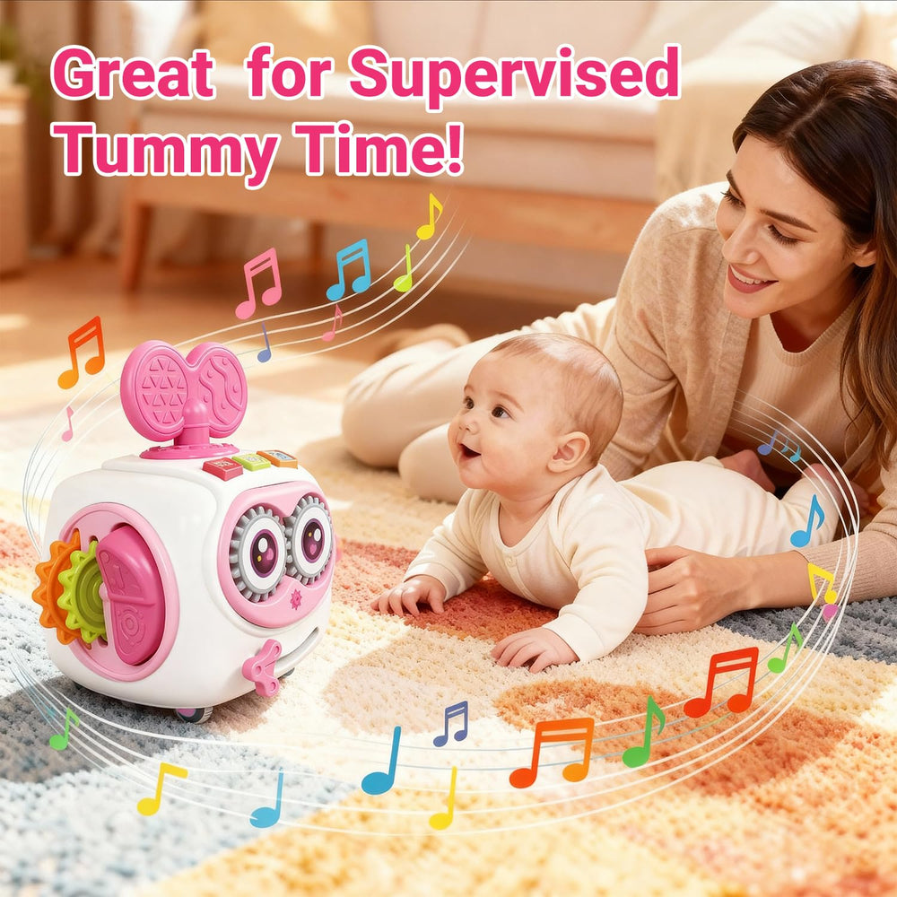 MoraBaby Busy Cube sliding-modules inviting exploration and problem-solving.