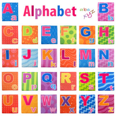MoraBaby soft-texture alphabet cards are tear-resistant and safe for bath time reading.