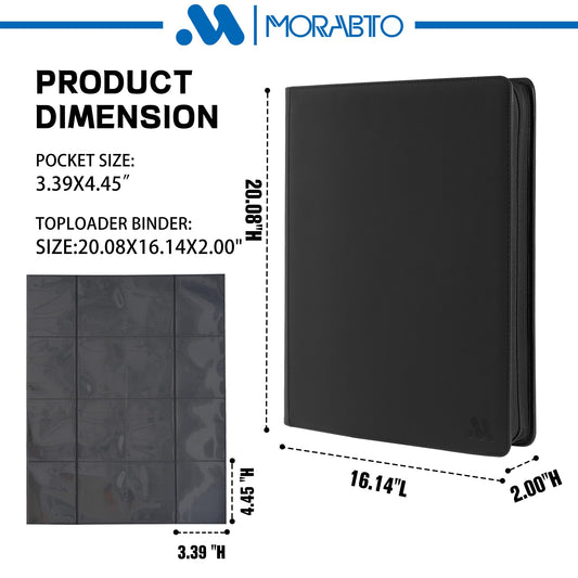 MORABTO binder open spread reveals 20 double-sided pages for organization