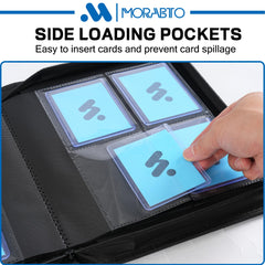 MORABTO fits 3x4 top-loaders securely for hard plastic cards