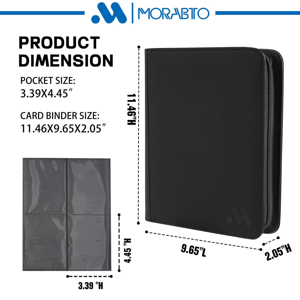 MORABTO side-loading binder demonstrates easy access to top loaders