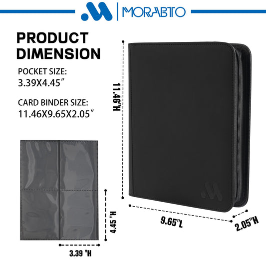 MORABTO side-loading binder demonstrates easy access to top loaders