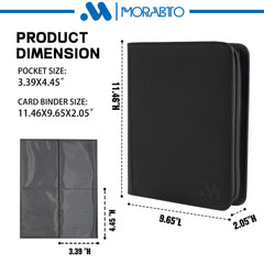MORABTO side-loading binder demonstrates easy access to top loaders