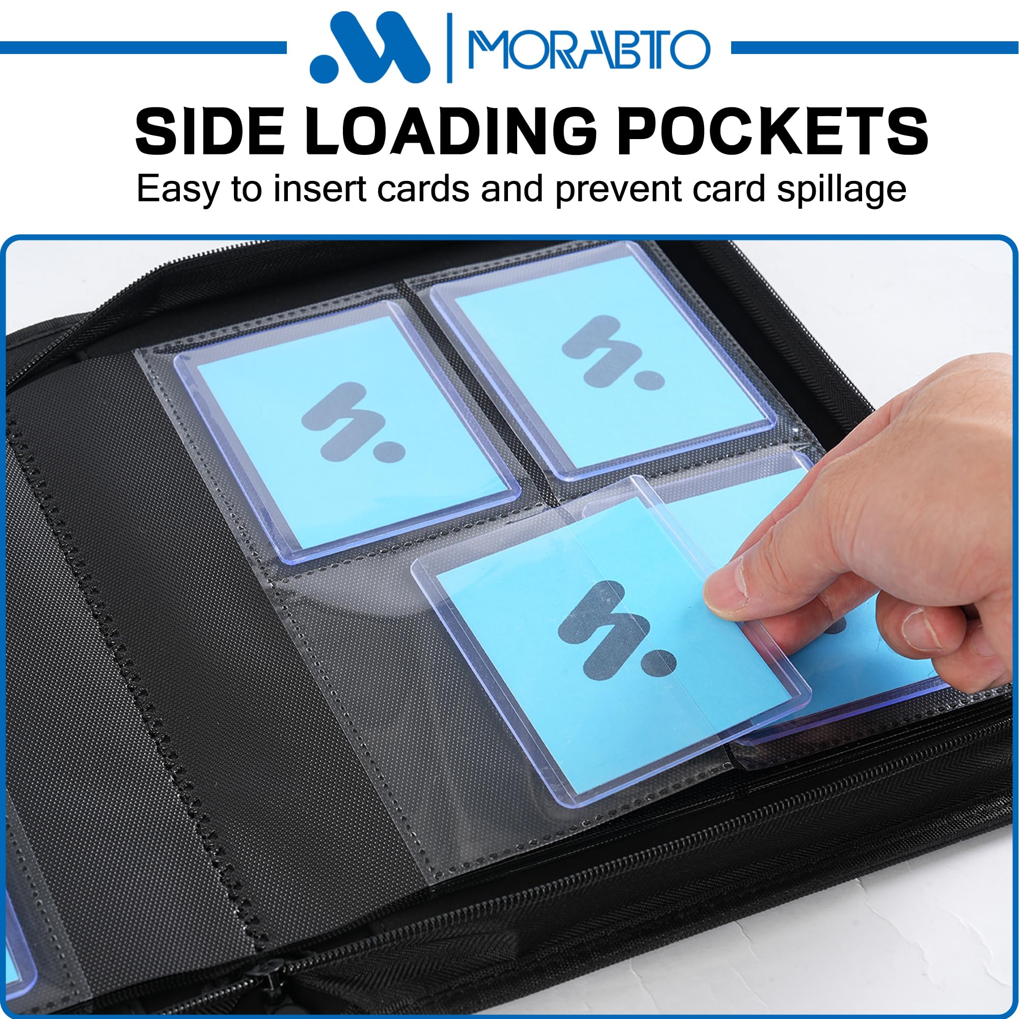 Morabto Toploader Binder spine view highlights slim profile and sturdy construction.