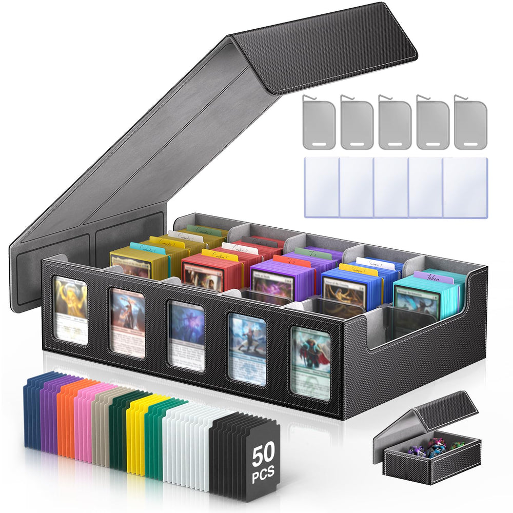 MORCCO 5-row storage box with display windows showing collection access