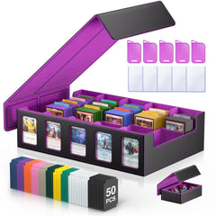 MORCCO 5-row giant capacity box keeps MTG cards organized for quick deck building
