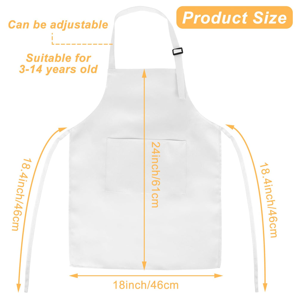 Morcheiong kids apron with two pockets keeps pencils and snacks handy.