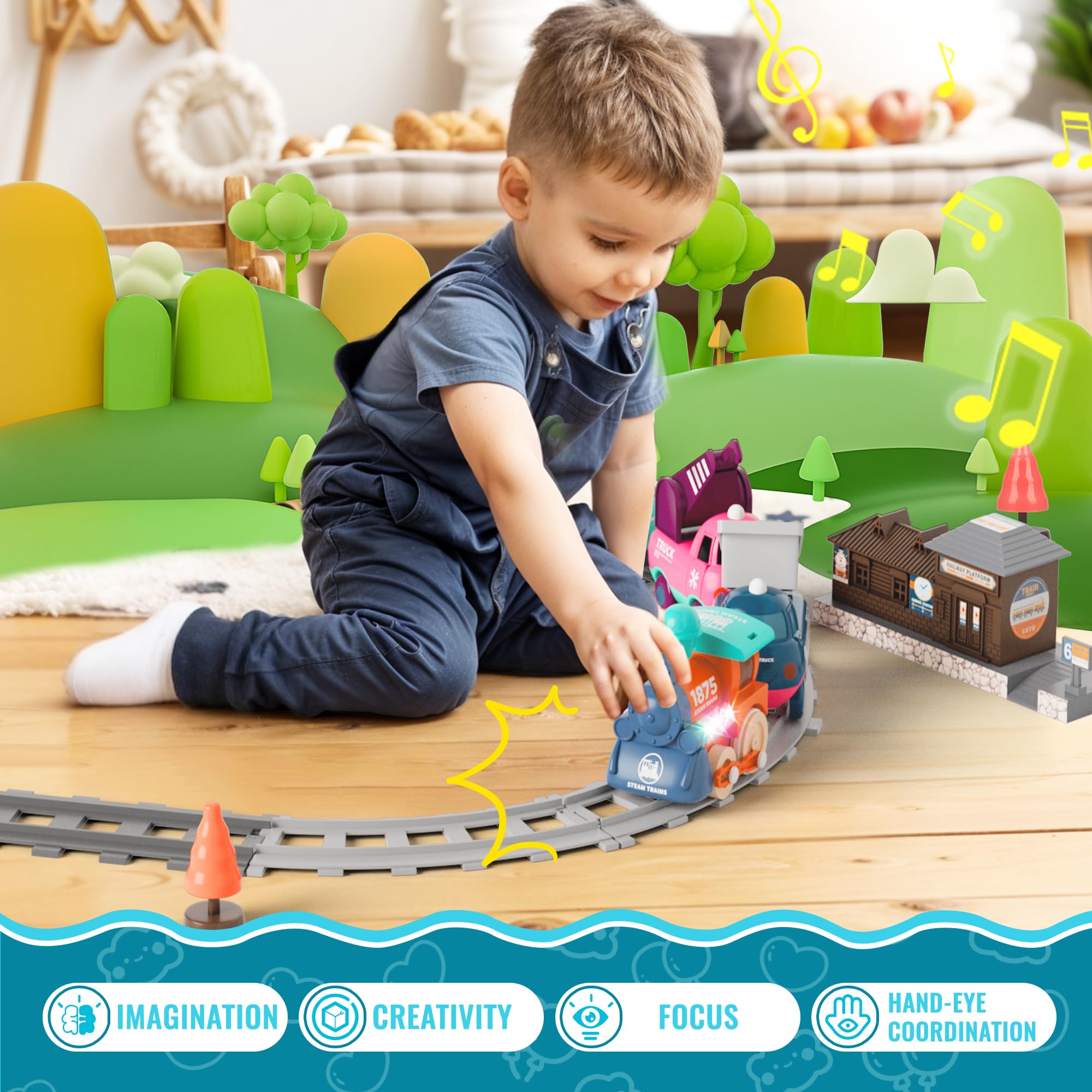 MORECOLL passenger station invites social, cooperative play with friends.