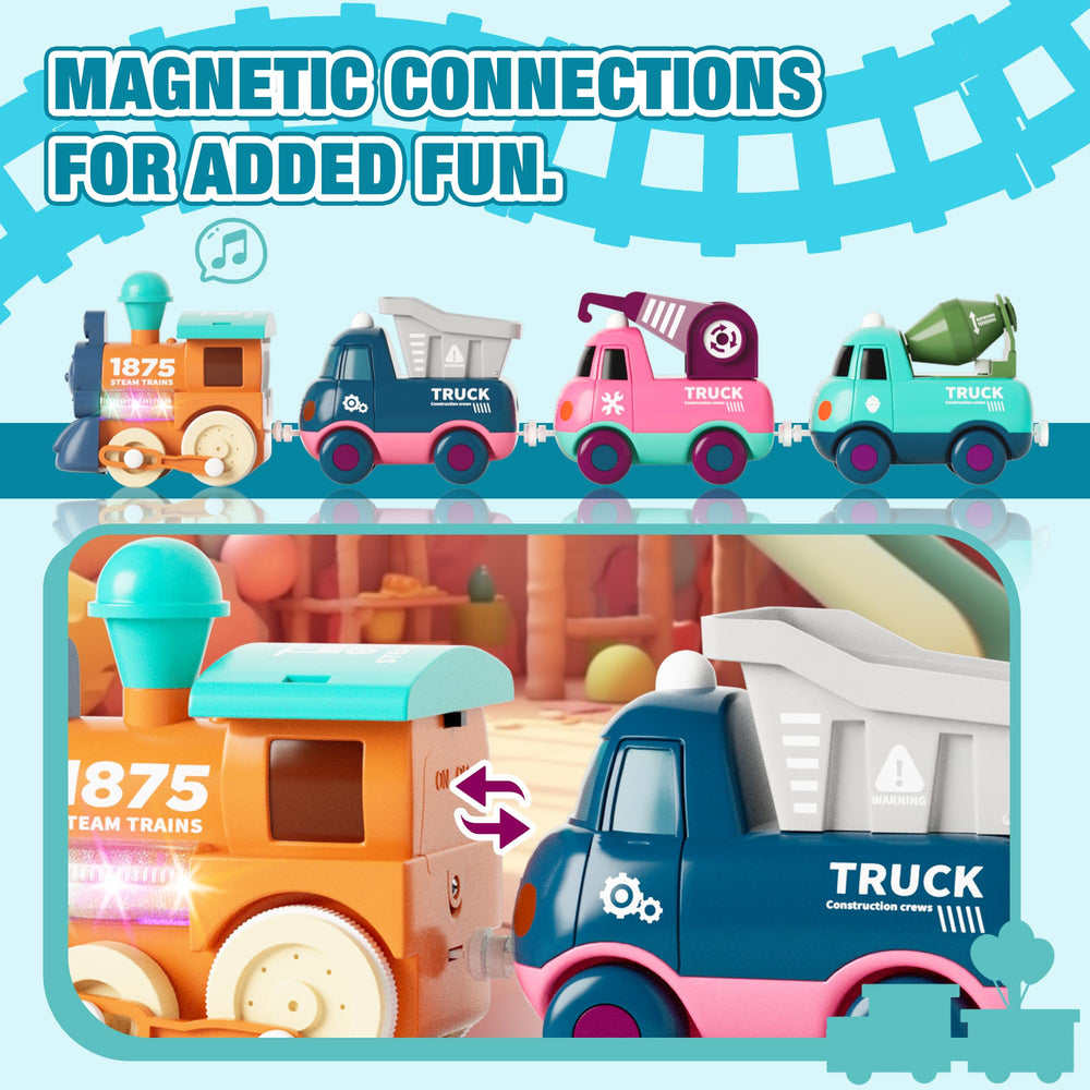 MORECOLL train set dump truck action supports dynamic, interactive storytelling.