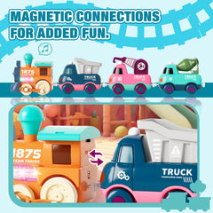 MORECOLL train set dump truck action supports dynamic, interactive storytelling.