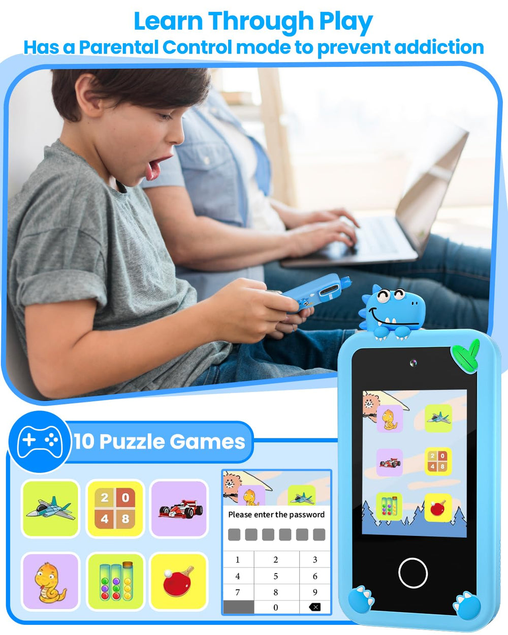 MOREXIMI built-in music player offers kid-friendly tunes.