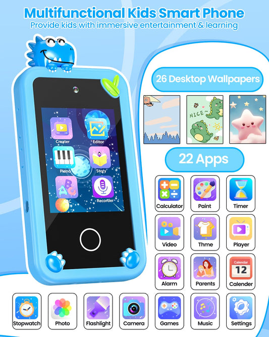 MOREXIMI Kids Smart Phone rear camera for quick family photos.