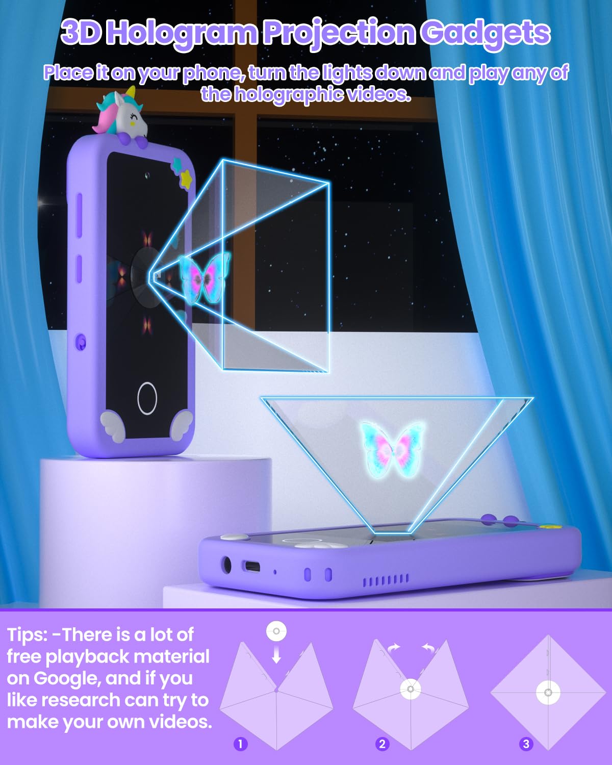 MOREXIMI built-in music player for kid-friendly tunes.