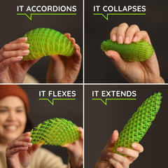 morf fidget worm compact design fits pockets and desks quietly.