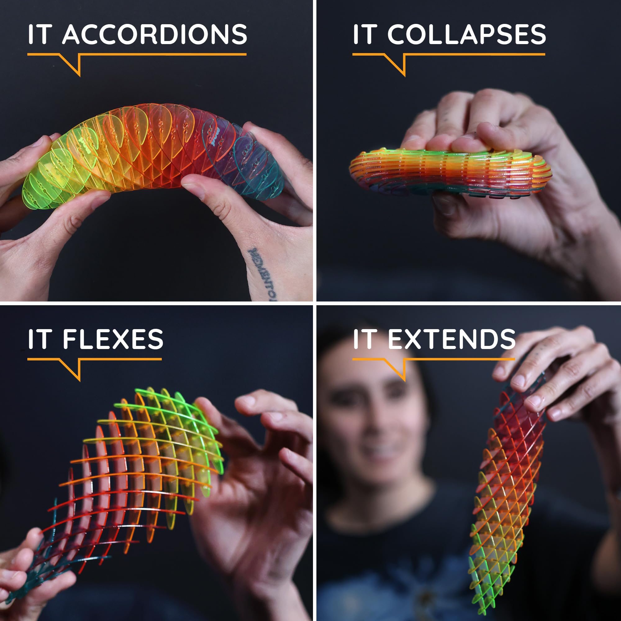 Morf Fidget Worm twisted to provide sensory feedback.