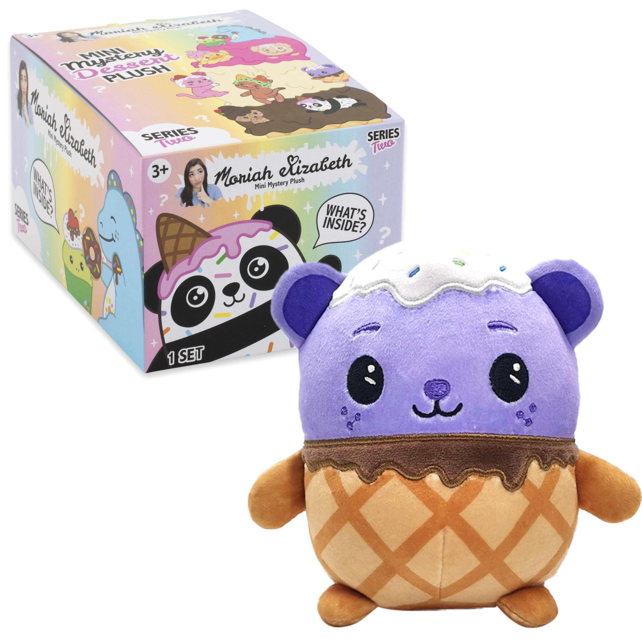 Moriah Elizabeth Sprinkle Panda plush, soft fabric and vibrant colors for playful displays