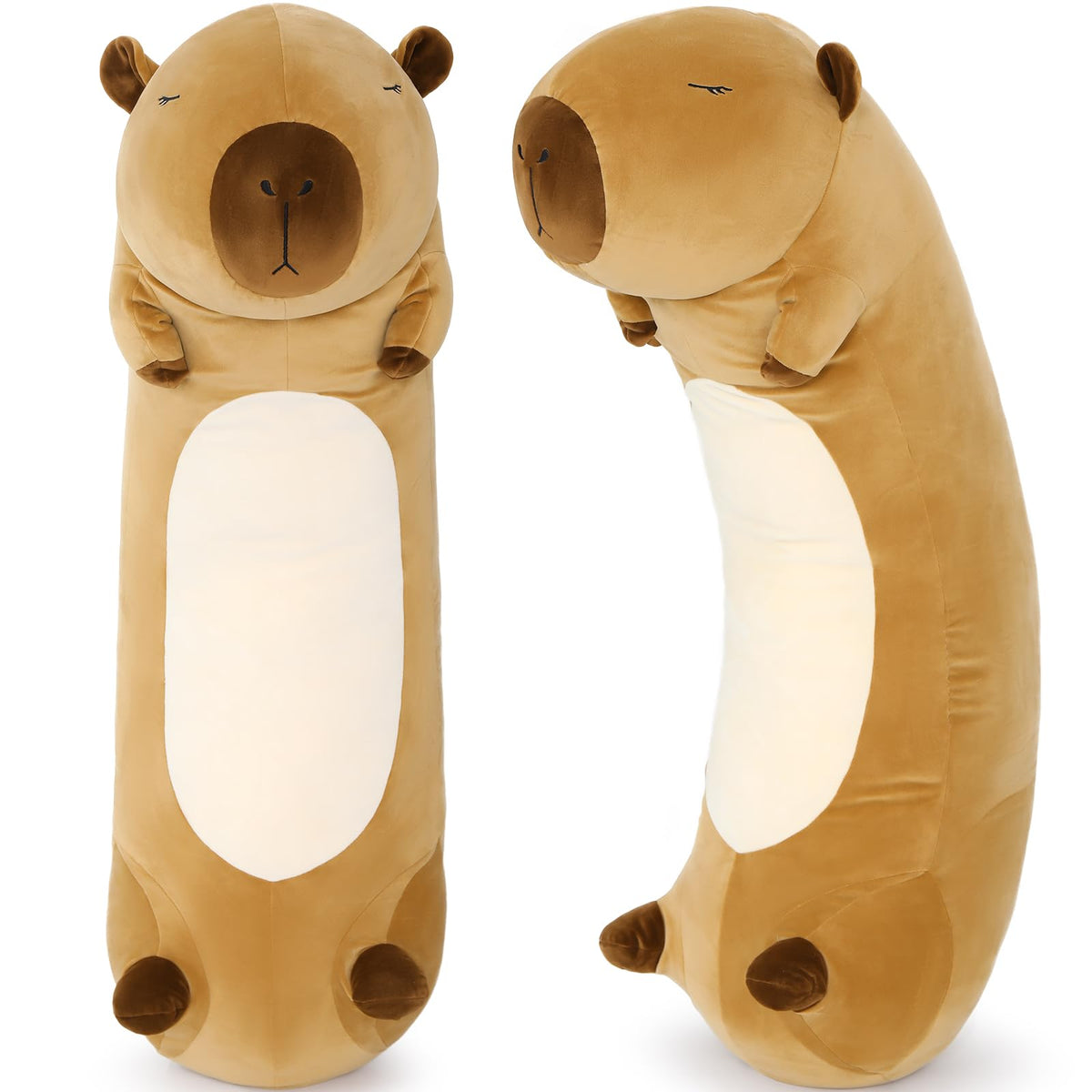 MorisMos Capybara Body Pillow front view for cuddling comfort