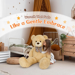 MorisMos giant teddy bear suited for baby shower decor