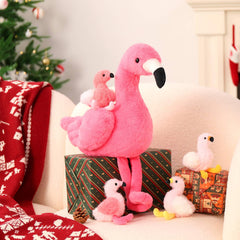 Soft pink MorisMos flamingo plush fabric for gentle hugs