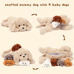 MorisMos puppy stuffed animals in five colors for versatile playtime.