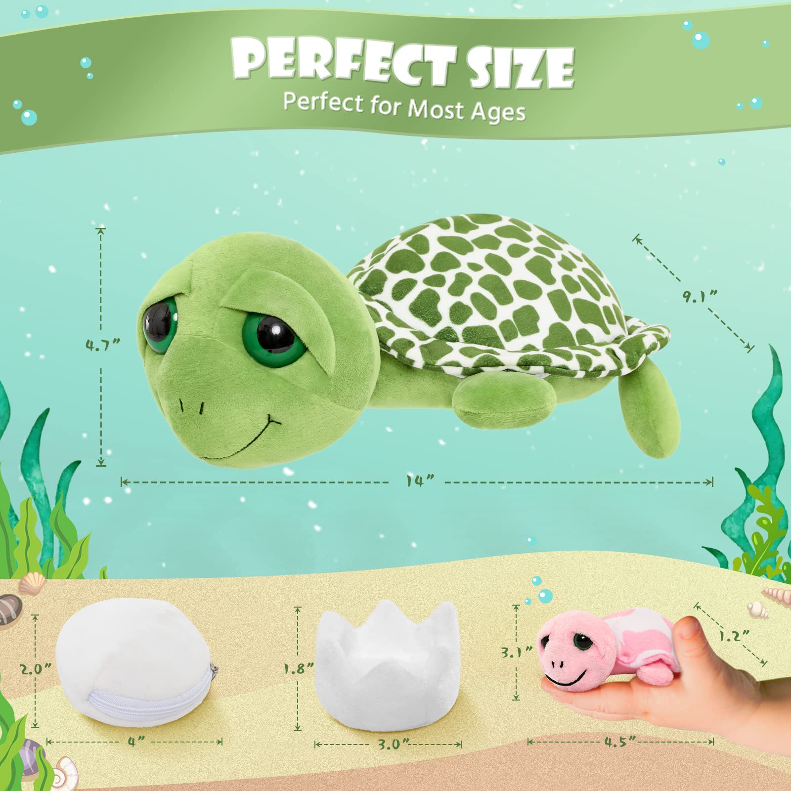 MorisMos kid-friendly turtle toy, durable and machine-washable for busy families.