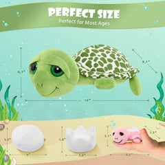 MorisMos kid-friendly turtle toy, durable and machine-washable for busy families.