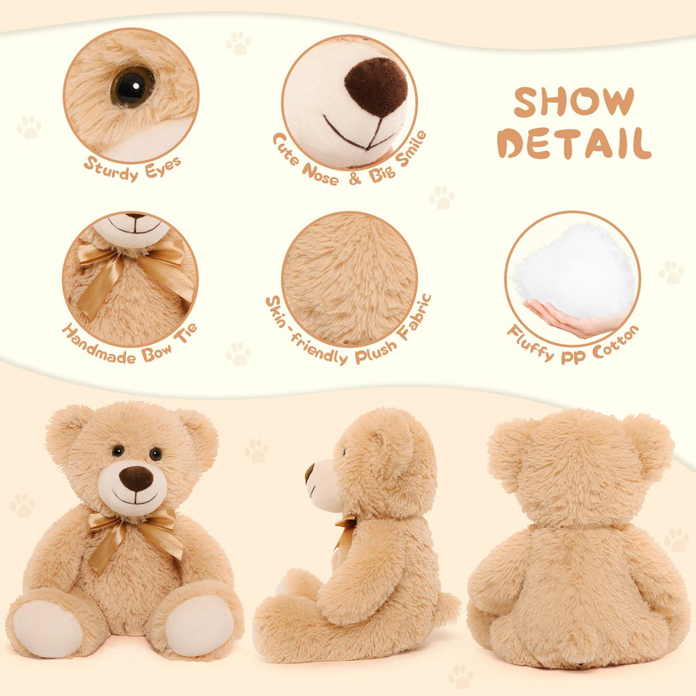 Cheerful MorisMos bears ideal as gifts and wedding or baby shower decor.