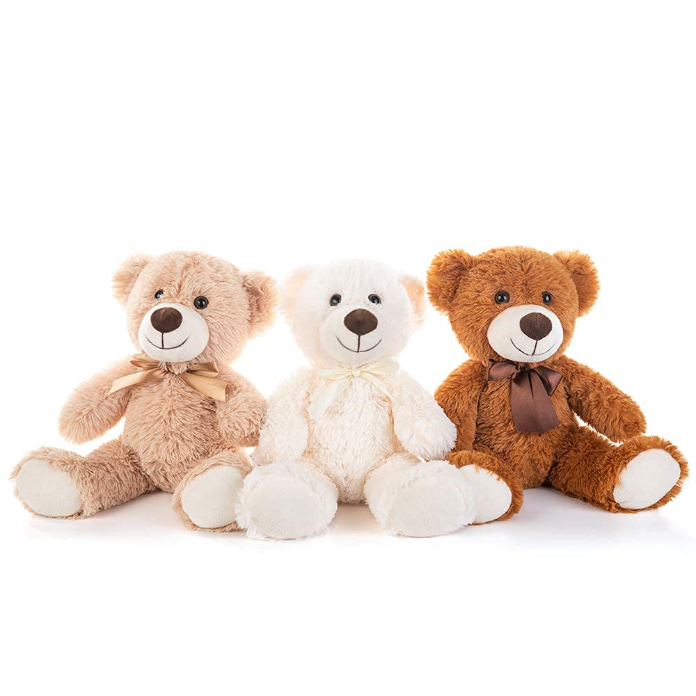 MorisMos 3-pack teddy bears centerpieces for baby showers and table decor