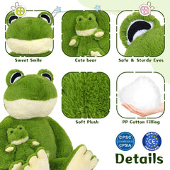 MorisMos bedroom-decor frog plush adds cute charm to any kid’s space.