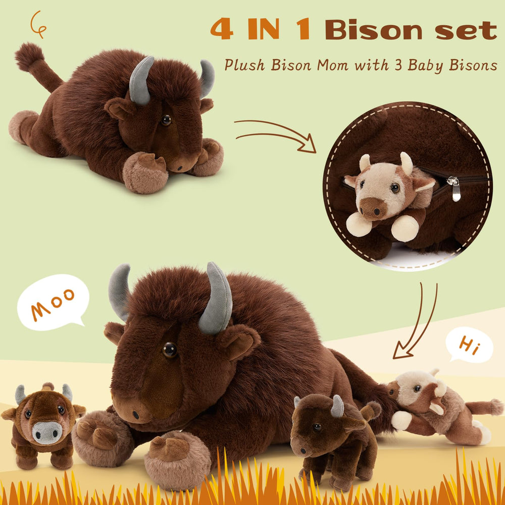 MorisMos bison soft plush fabric for gentle daytime or nighttime cuddles