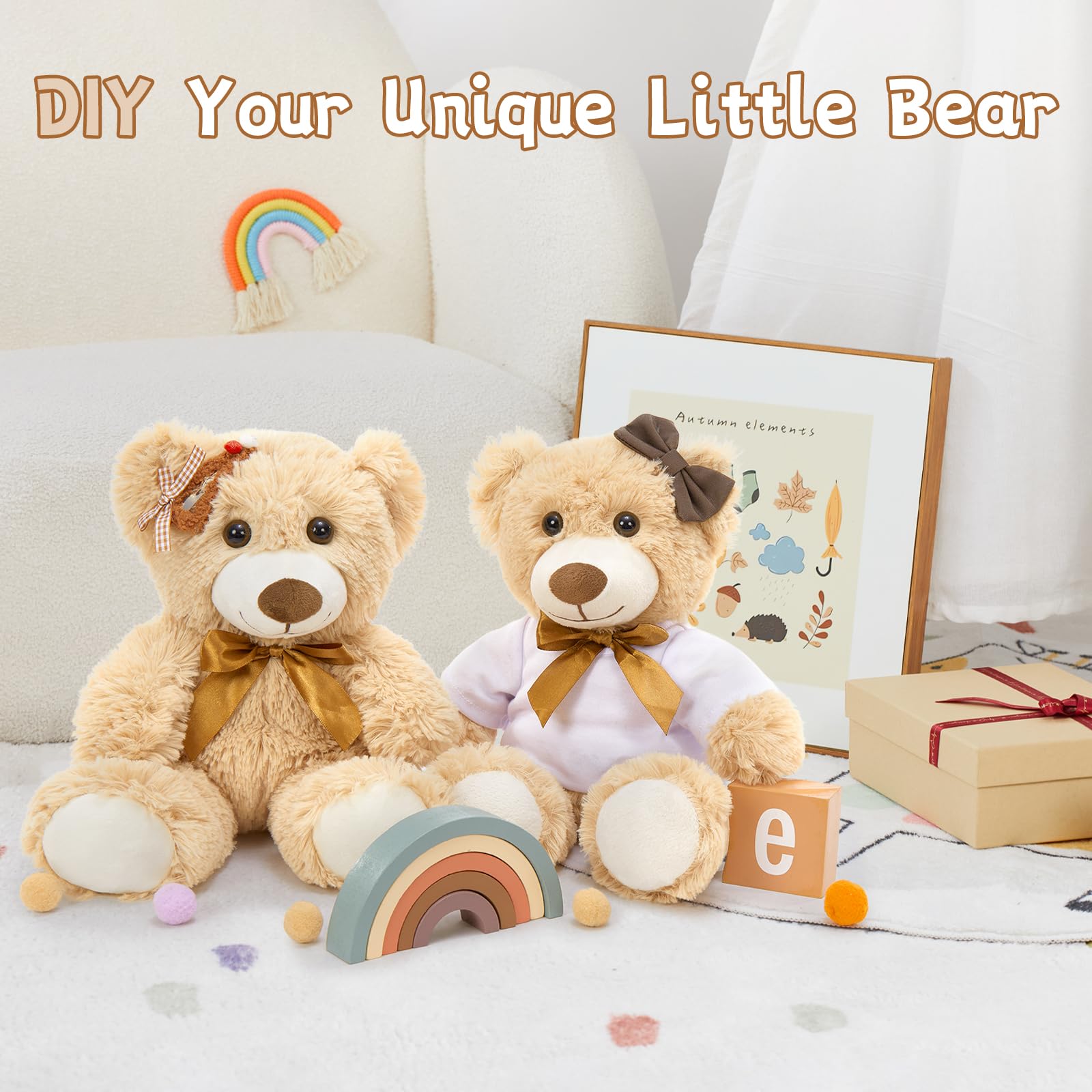 MorisMos brown teddy bear complements neutral nursery and home decor styles
