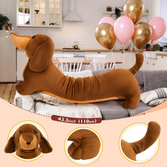 MorisMos dachshund plush close-up ears emphasizes soft floppy character.