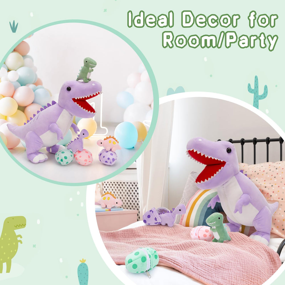 MorisMos 23.6 inch dinosaur plush suitable as a travel companion
