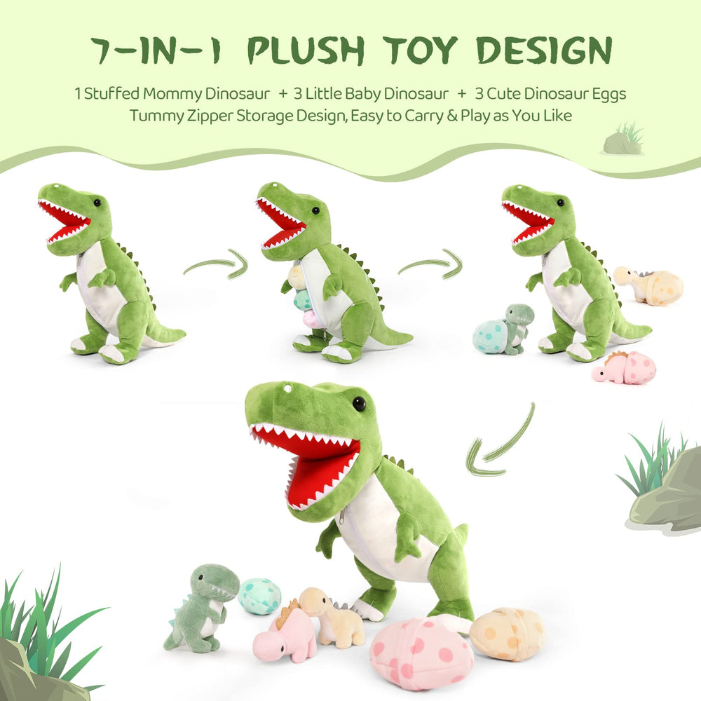 MorisMos large mommy T-Rex belly zipper toy opening for play