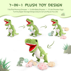 MorisMos large mommy T-Rex belly zipper toy opening for play
