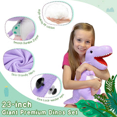 MorisMos purple baby brontosaurus plush for pretend journeys