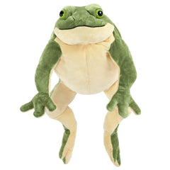 MorisMos giant frog plush full view showing 22-inch cuddly companion