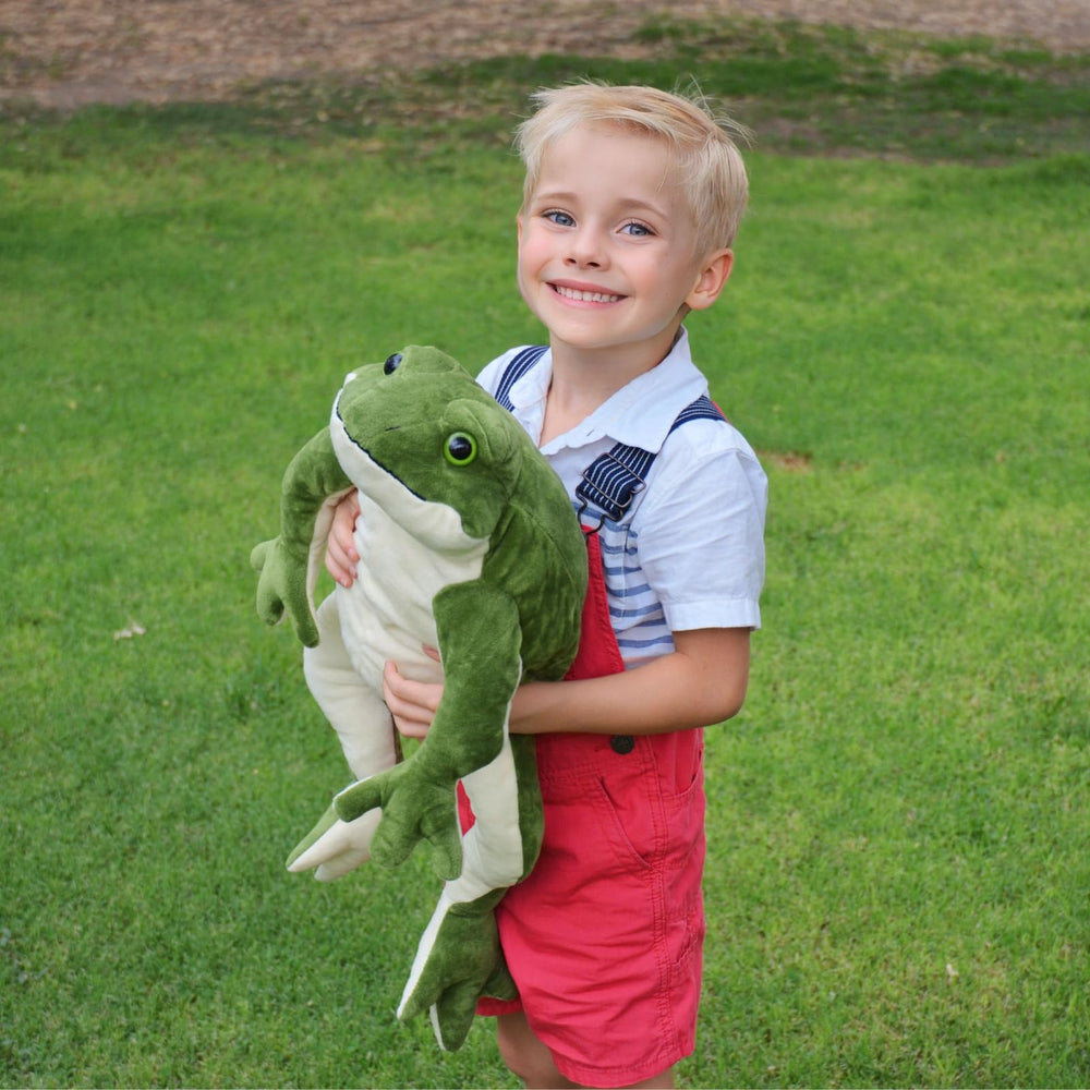 MorisMos frog plush gift-ready packaging and presentation
