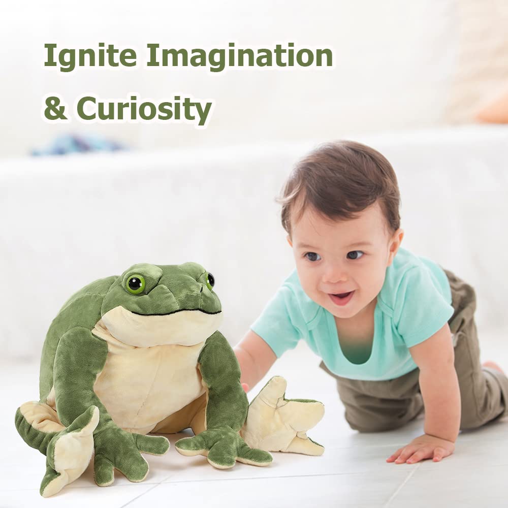 MorisMos frog plush texture detail soft fabric close-up