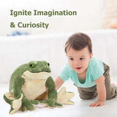 MorisMos frog plush texture detail soft fabric close-up