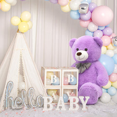 MorisMos bear shown during a long-distance video hug scenario.